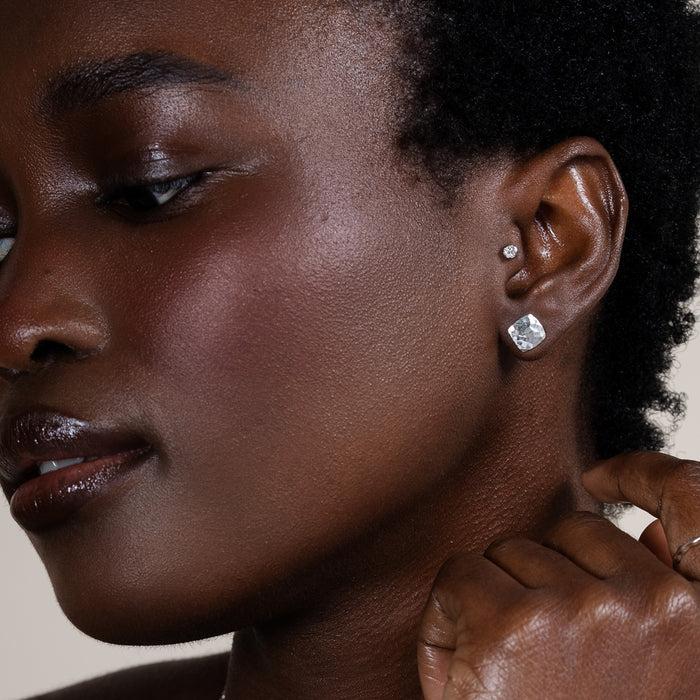 Dower & Hall Small Flat Square Nomad Studs