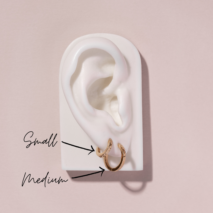 Dower & Hall Small Hammered Nomad Huggie Hoops