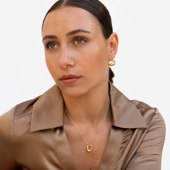 Dower & Hall Small Triple Row Waterfall Hoops