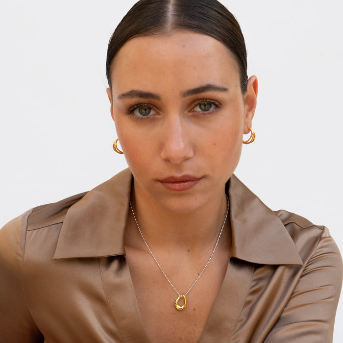 Dower & Hall Small Triple Row Waterfall Hoops