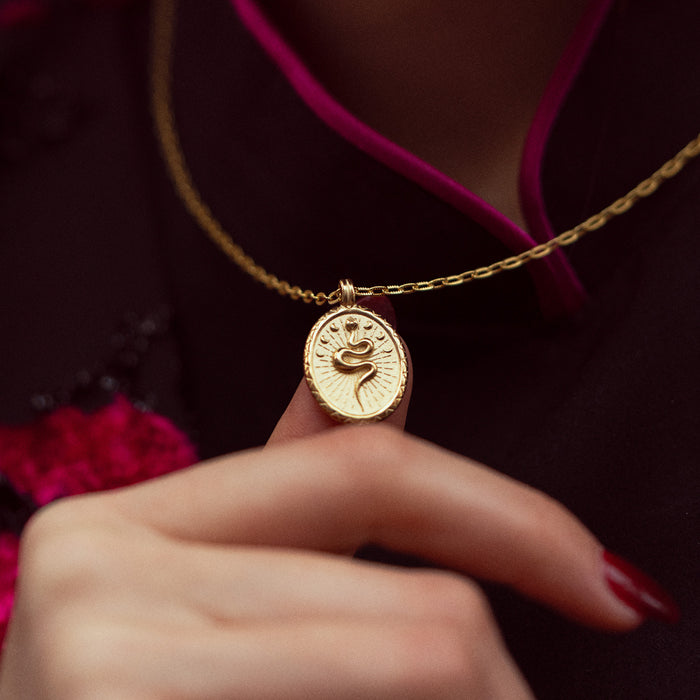 Dower & Hall Snake Talisman Necklace
