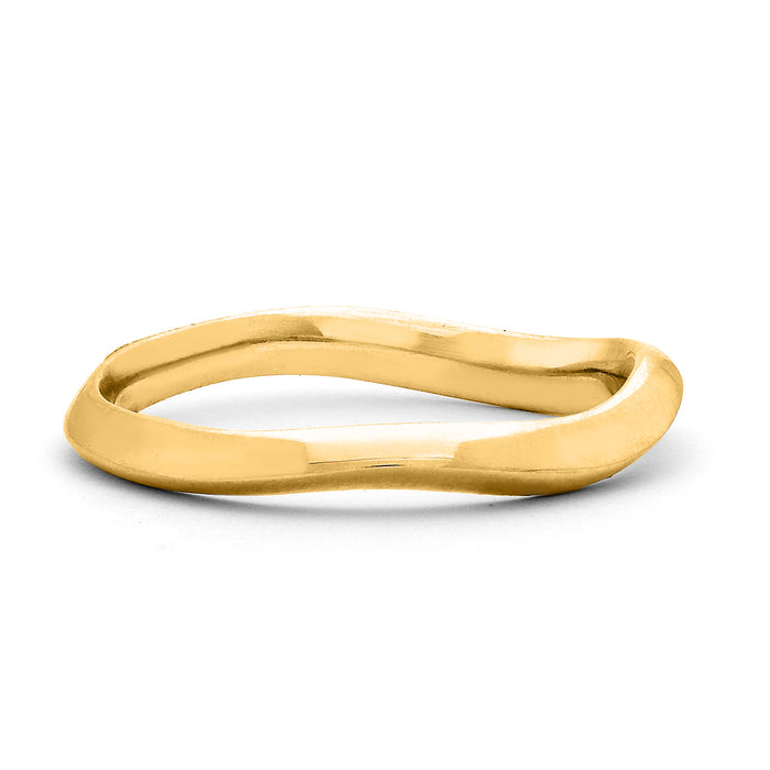 dower & hall Soft Ridged Undulating Band Ring