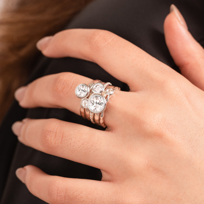 Dower & Hall Sparkle Twinkle Stacking Rings
