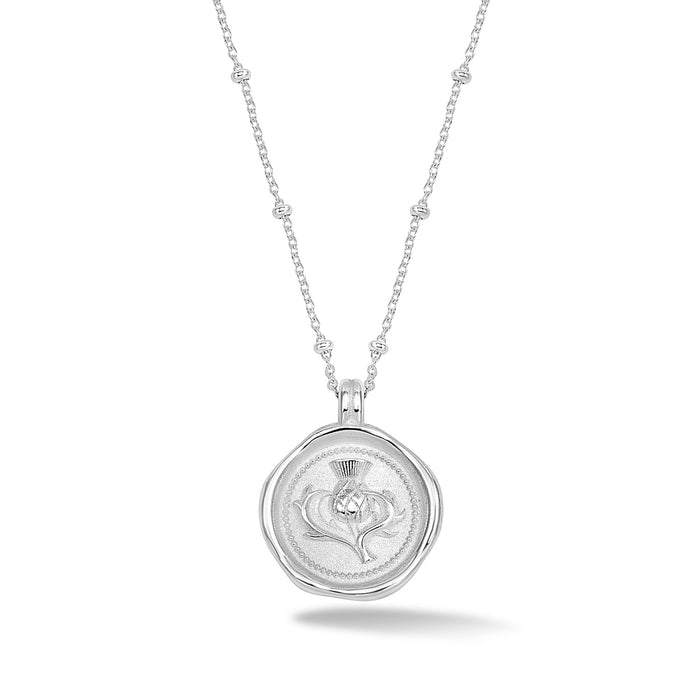dower & hall Thistle Talisman Necklace