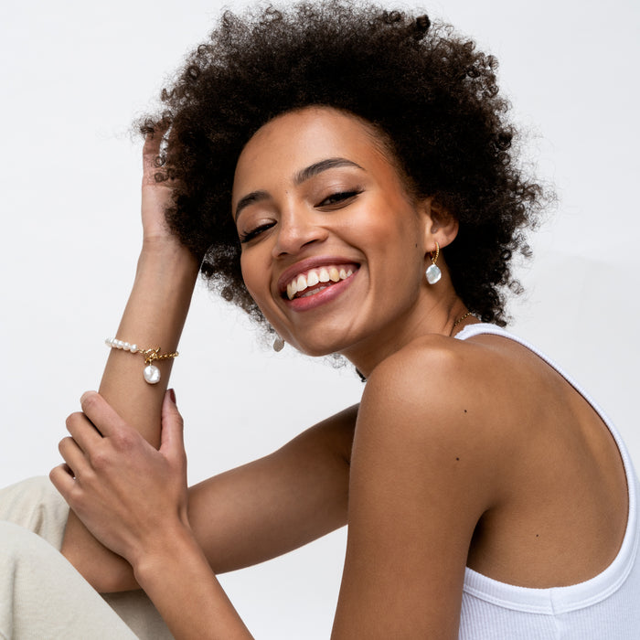 Dower & Hall Timeless Keshi Pearl Hoops