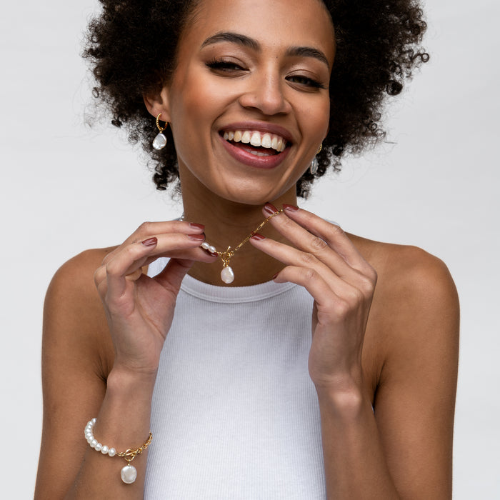 Dower & Hall Timeless Keshi Pearl Hoops