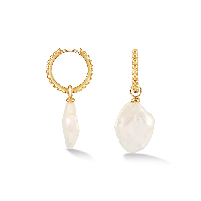 dower & hall Timeless Keshi Pearl Hoops