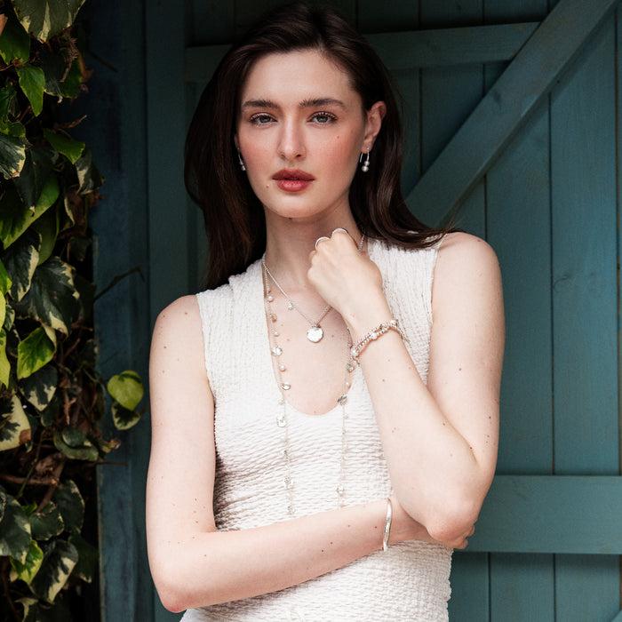 Dower & Hall Timeless White Pearl Duo Earrings