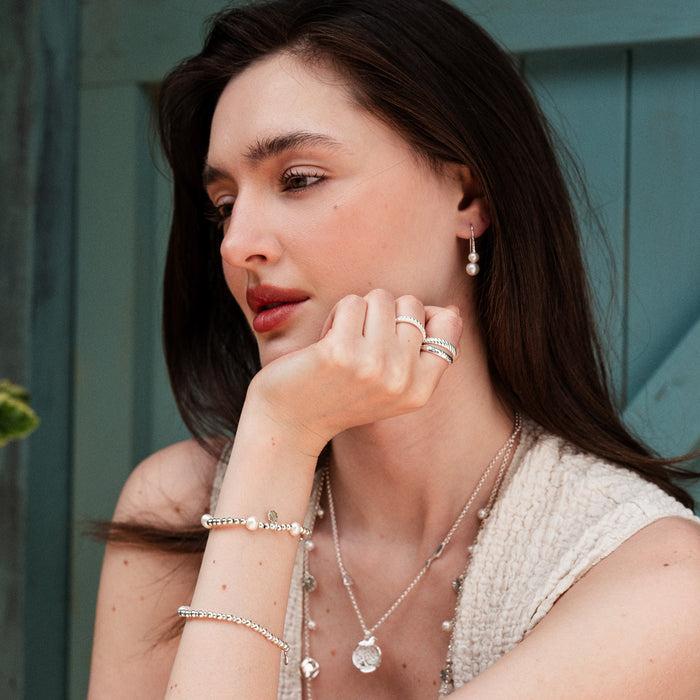 Dower & Hall Timeless White Pearl Duo Earrings