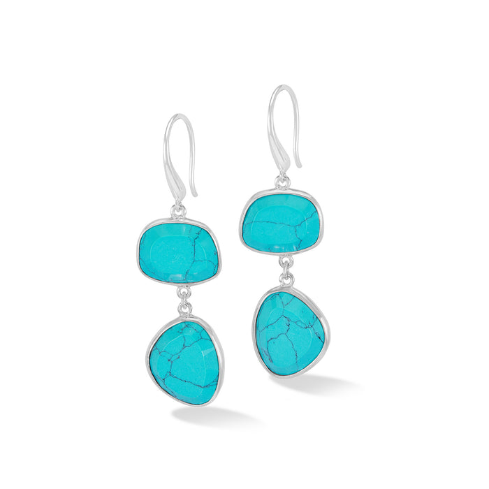 Dower & Hall Turquoise Pebble Drop Earrings