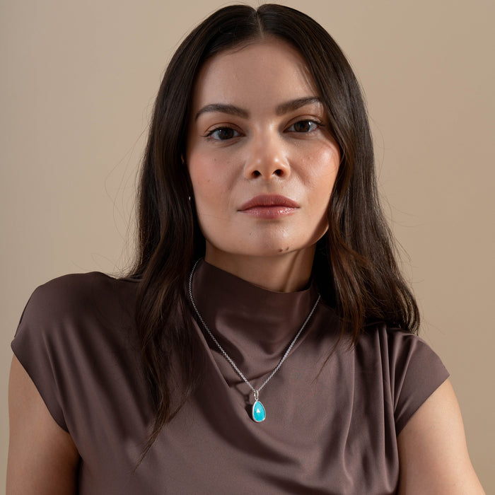 Dower & Hall Turquoise Pebble Pendant