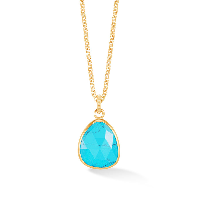 Dower & Hall Turquoise Pebble Pendant