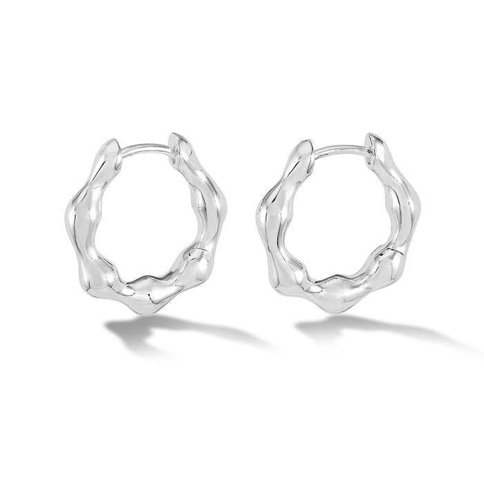 dower & hall Waterfall Hinged Huggie Hoops