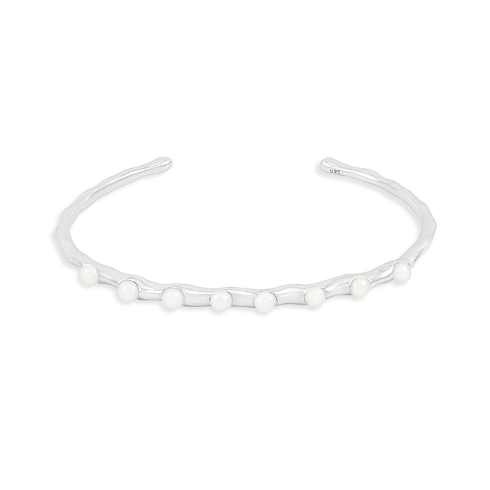 Dower & Hall Waterfall White Freshwater Pearl Bangle