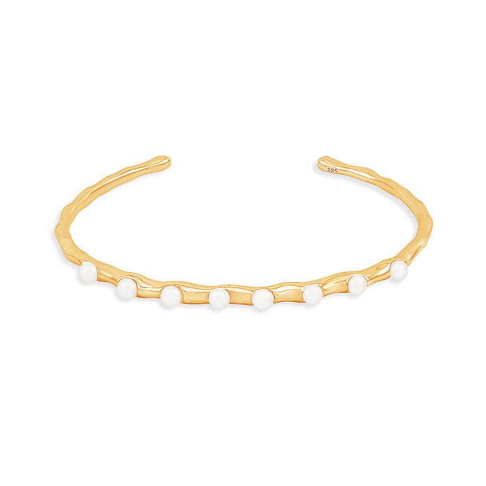 dower & hall Waterfall White Freshwater Pearl Bangle