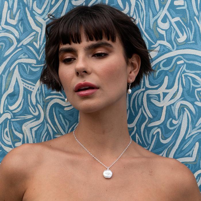 Dower & Hall White Baroque Pearl Earrings