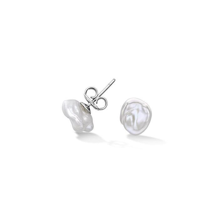dower & hall White Keshi Pearl Studs