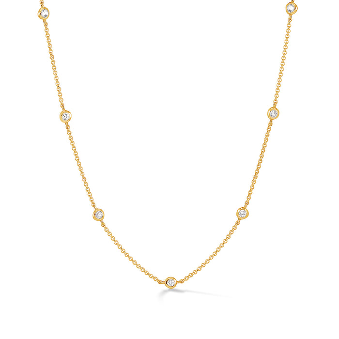 Dower & Hall White Sapphire Dewdrop Chain Necklace