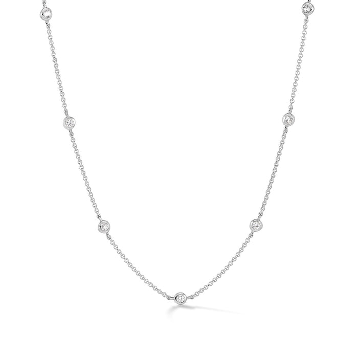 dower & hall White Sapphire Dewdrop Chain Necklace