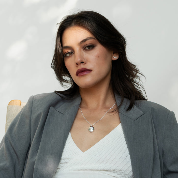 Dower & Hall White Sapphire Dewdrop Ear Climbers