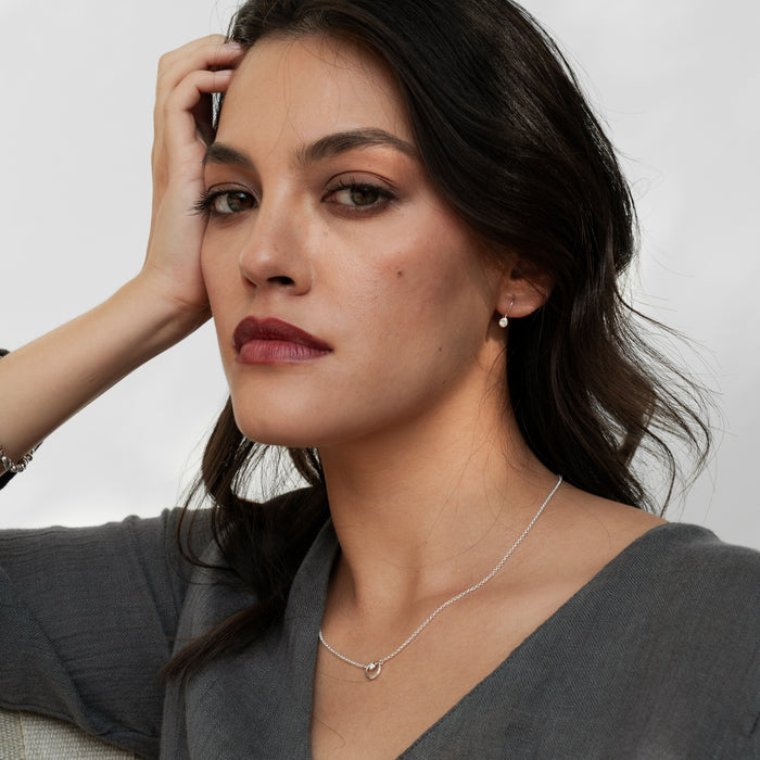 Dower & Hall White Sapphire Dewdrop Earrings