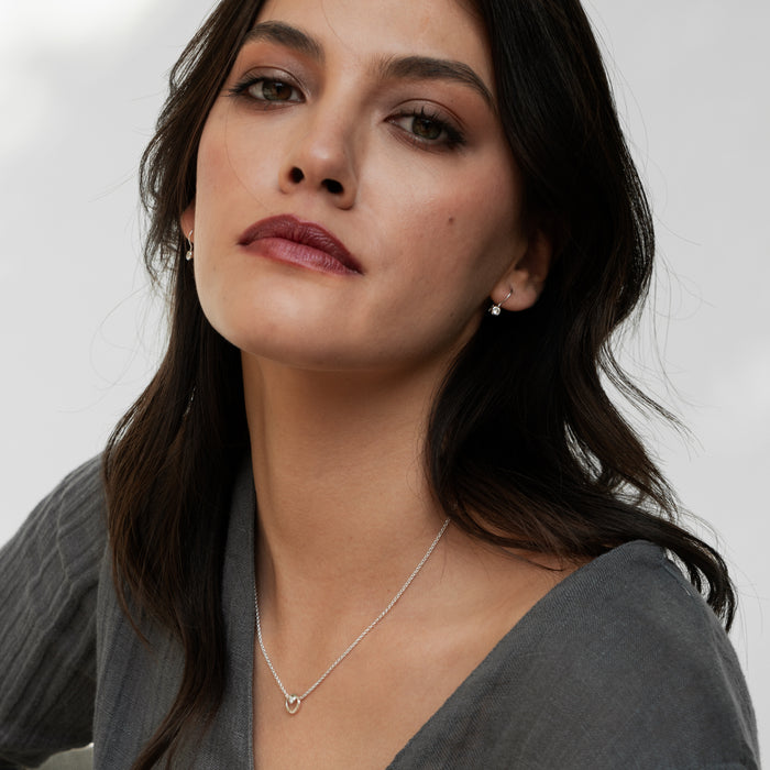 Dower & Hall White Sapphire Dewdrop Earrings