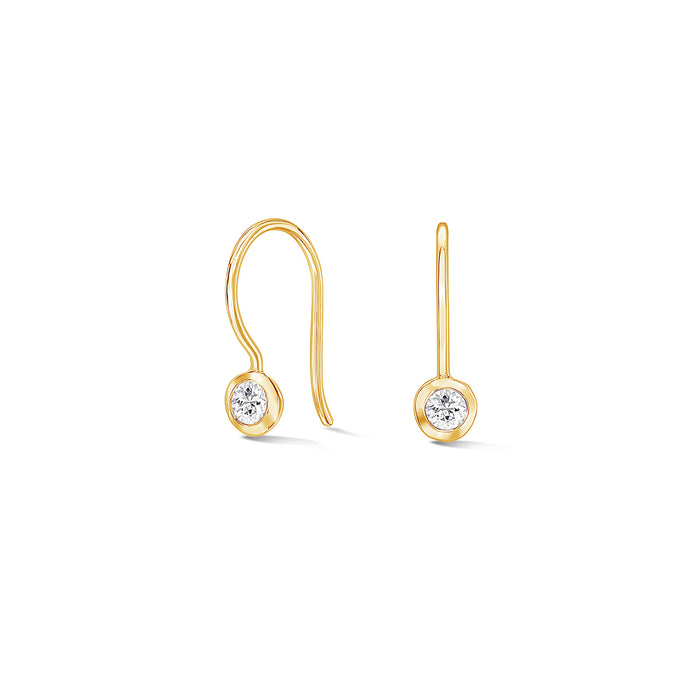 Dower & Hall White Sapphire Dewdrop Earrings
