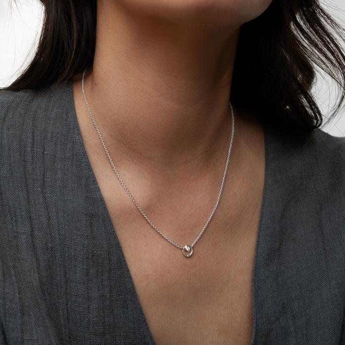 Dower & Hall White Sapphire Dewdrop Pendant