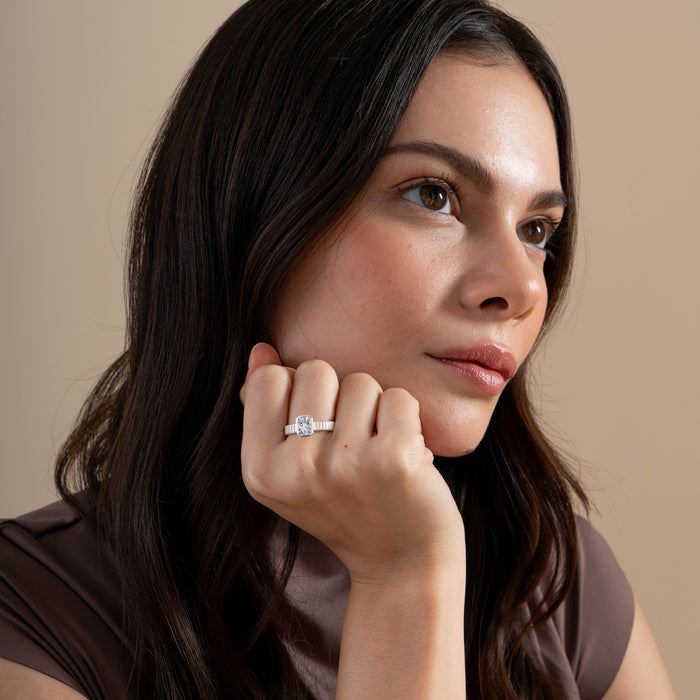 Dower & Hall White Topaz Octagon Twist Twinkle Ring