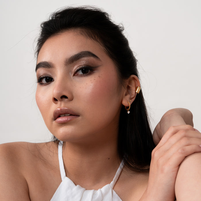 Dower & Hall White Topaz Orissa Hoops