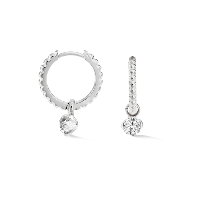 Dower & Hall White Topaz Orissa Hoops
