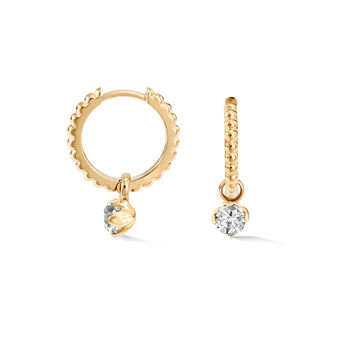 dower & hall White Topaz Orissa Hoops