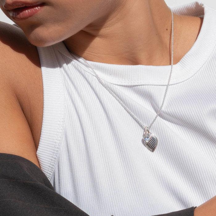 Dower & Hall White Topaz Twist Peardrop Necklace
