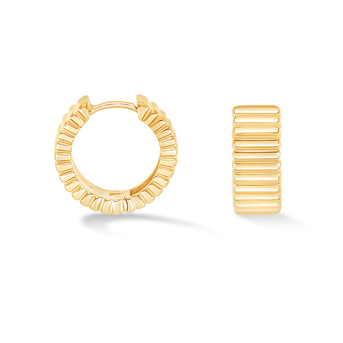 Dower & Hall Wide Humbug Huggie Hoops