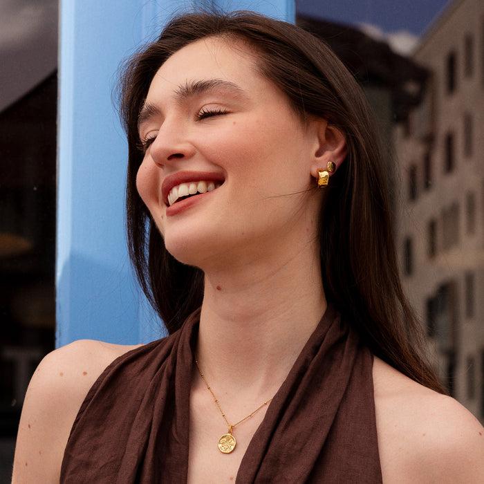 Dower & Hall Wide Waterfall Huggie Hoops