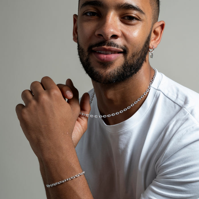 Dower & Hall Men's Chunky Millie-Grain Chain Bracelet