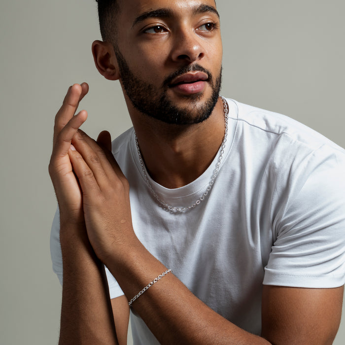 Dower & Hall Men's Chunky Millie-Grain Chain Bracelet