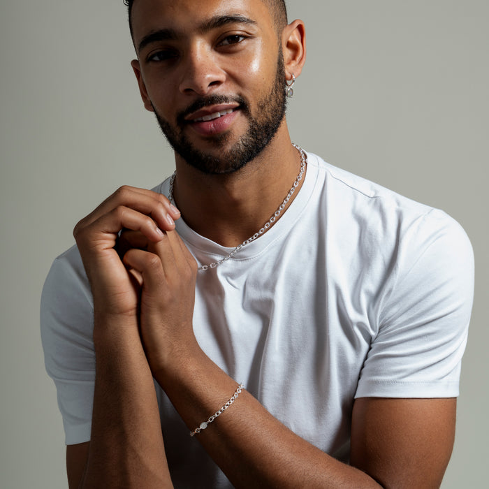 Dower & Hall Men's Chunky Millie-Grain Chain Bracelet