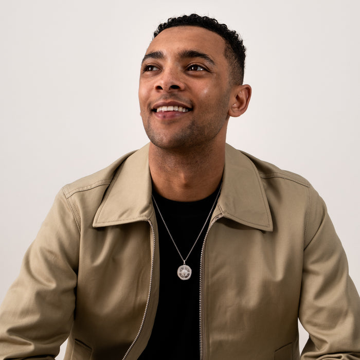 Dower & Hall Men's Diamond True North Talisman Necklace