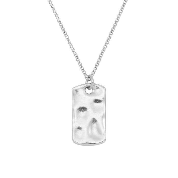 dower & hall Men's Engravable Waterfall ID Tag Pendant