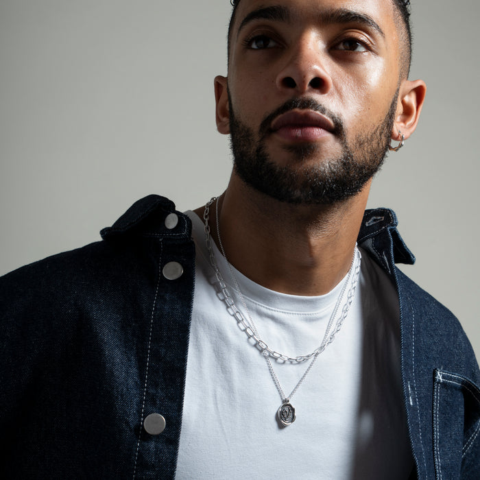 Dower & Hall Men's 'Fly High' Phoenix Talisman Necklace