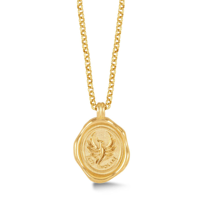 Dower & Hall Men's 'Fly High' Phoenix Talisman Necklace