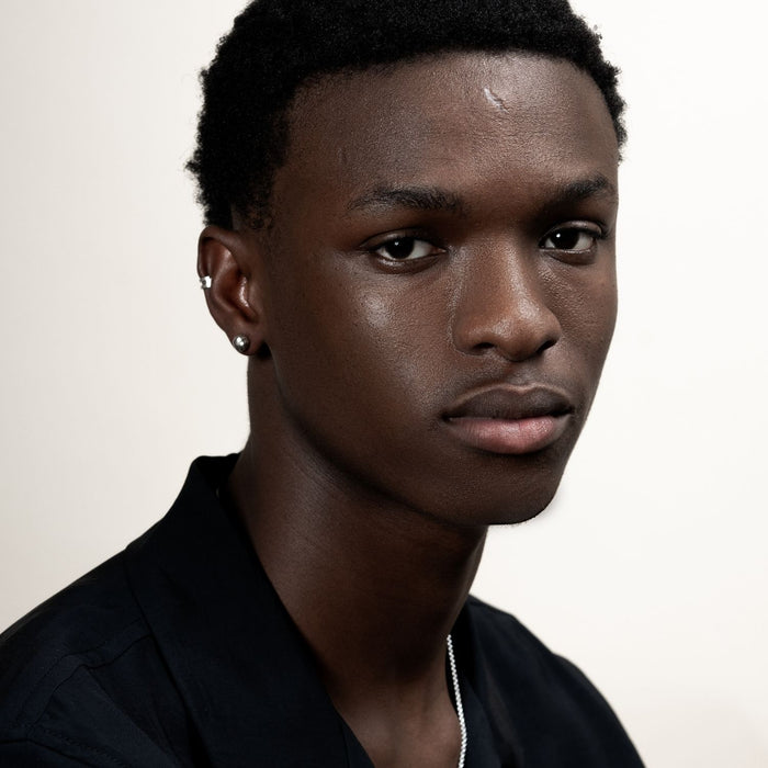 Dower & Hall Men's Medium Single Signature Nugget Stud