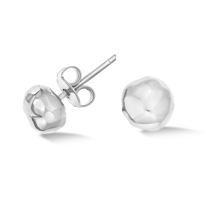 dower & hall Men's Medium Single Signature Nugget Stud