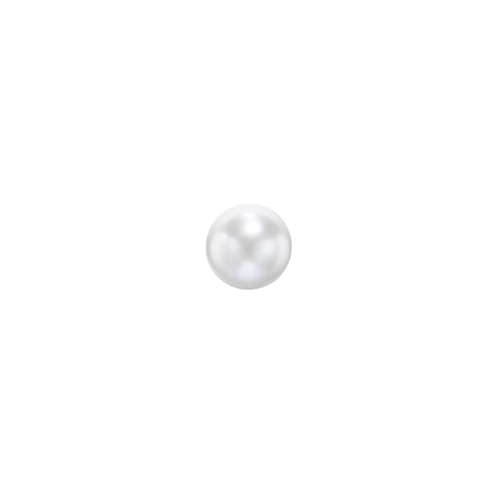 Dower & Hall Men's Single 8mm White Freshwater Pearl Stud