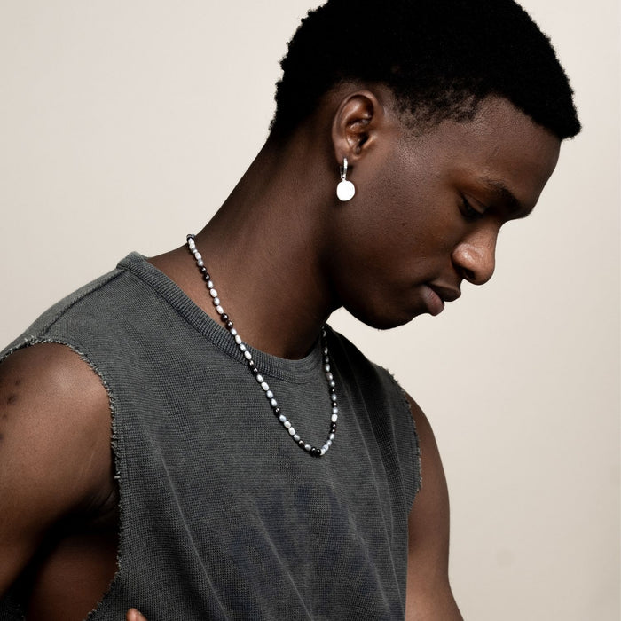 Dower & Hall Men's Single Nomad Keshi Luna Pearl Hoop