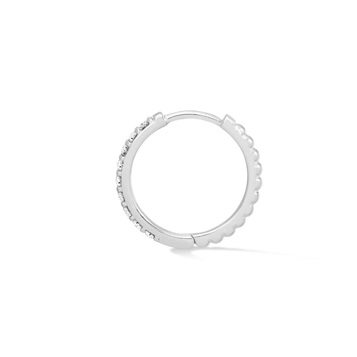 dower & hall Men's Single White Sapphire Lumiere Hoop