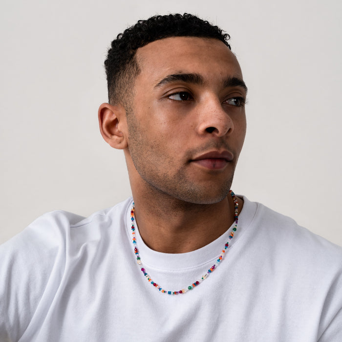 Dower & Hall Men's Tutti Frutti Mixed Gemstone Necklace