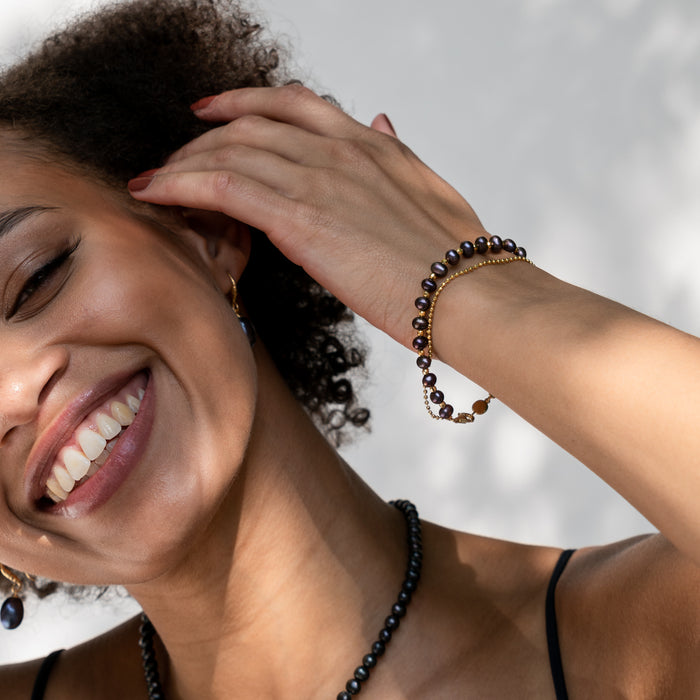 Dower & Hall Peacock Freshwater Timeless Pearl Bracelet