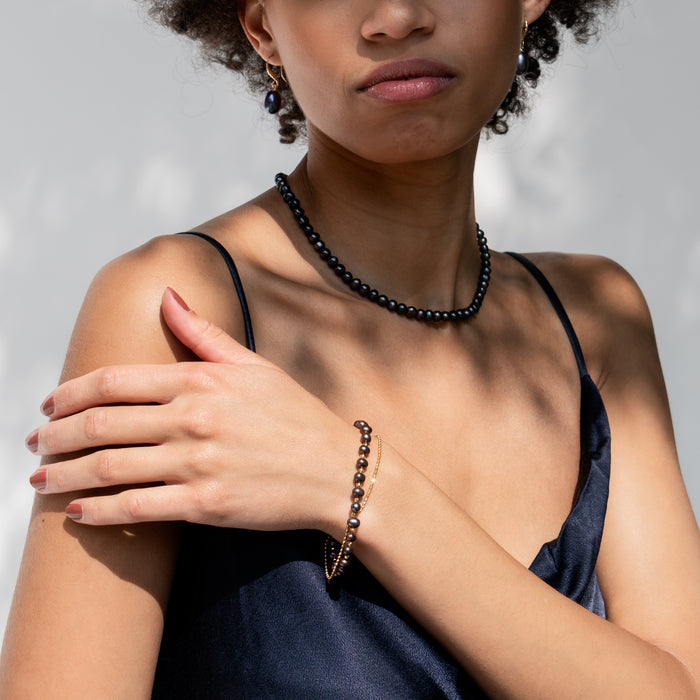 Dower & Hall Peacock Freshwater Timeless Pearl Bracelet